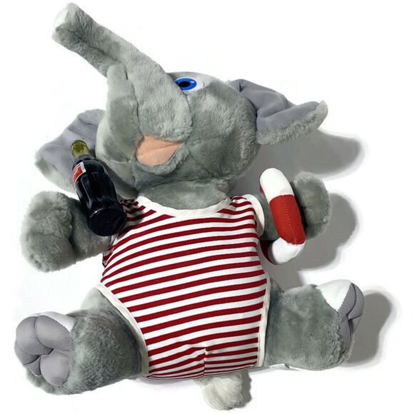Coca Cola Elephant in Swimsuit with Life Ring Vintage 1993 12" Tall - Picture 4 of 4